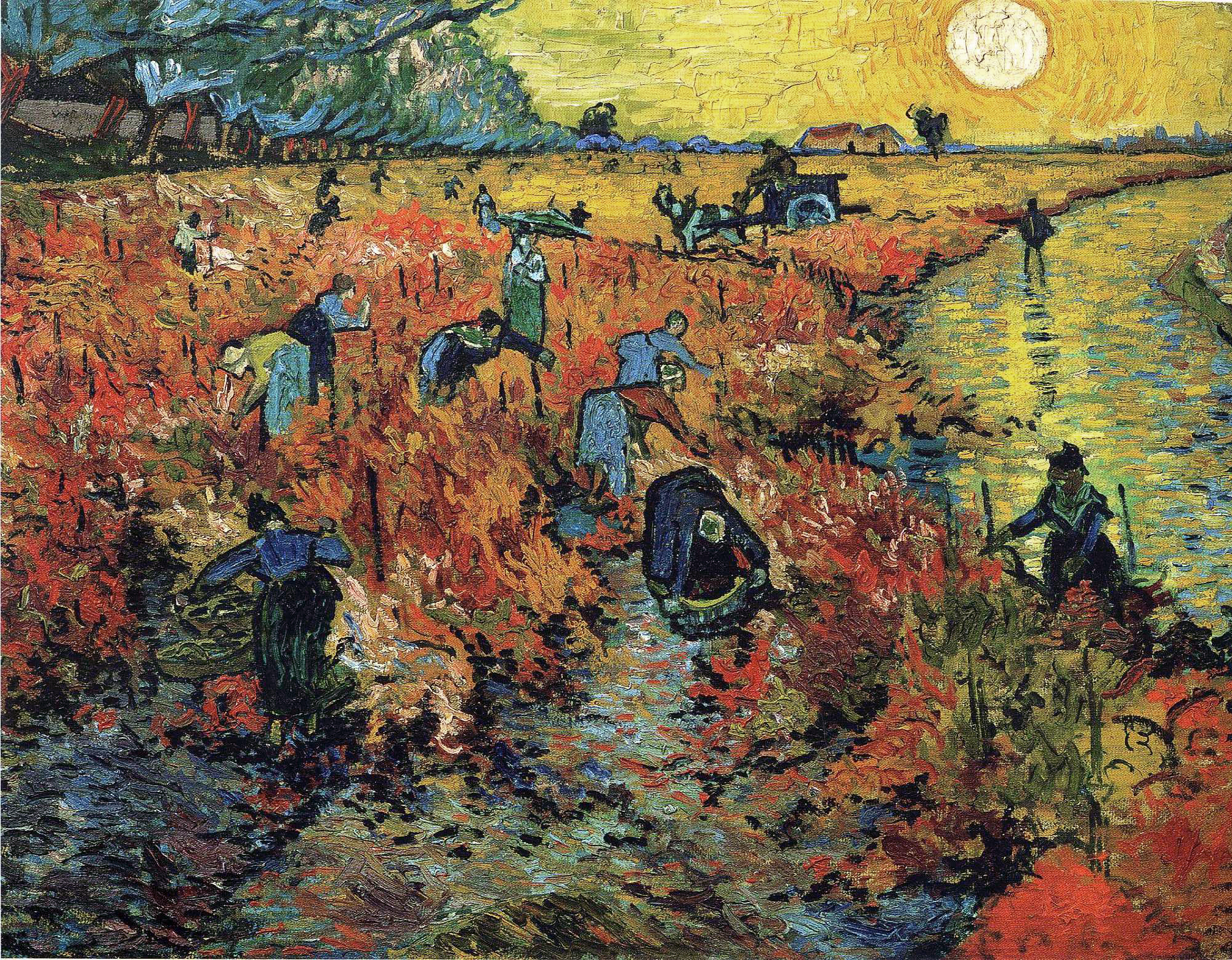그림: Red vineyards, Vincent van Gogh, 1888