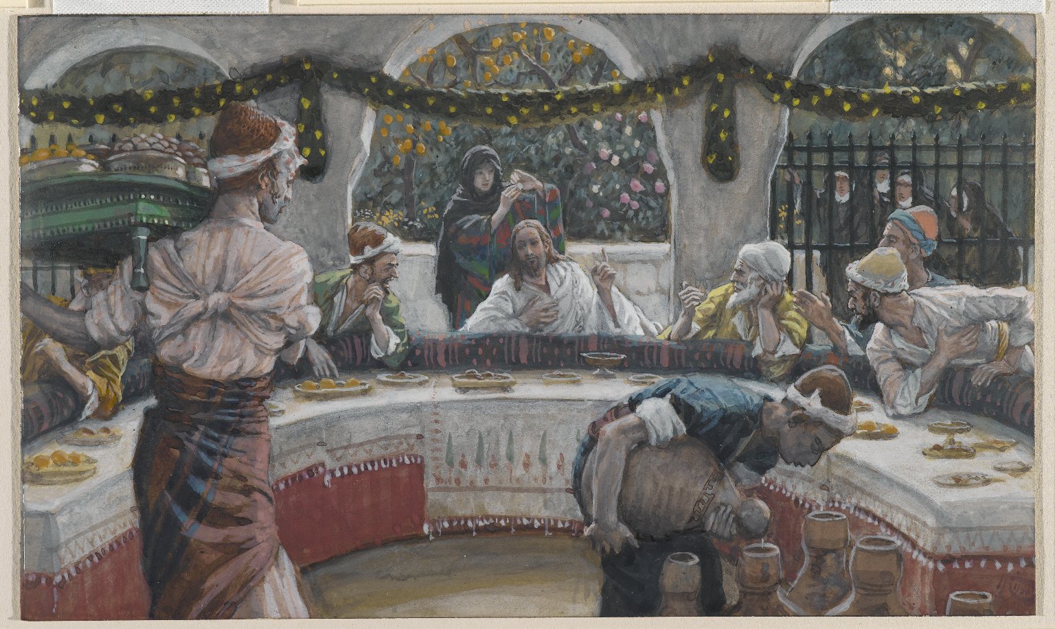 그림: 바리사이파 시몬과 함께 식사를 하시다, James Tissot