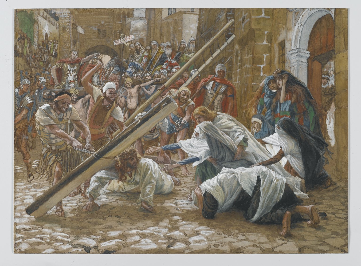 그림: 예수께서 성모를 만나다, James Tissot