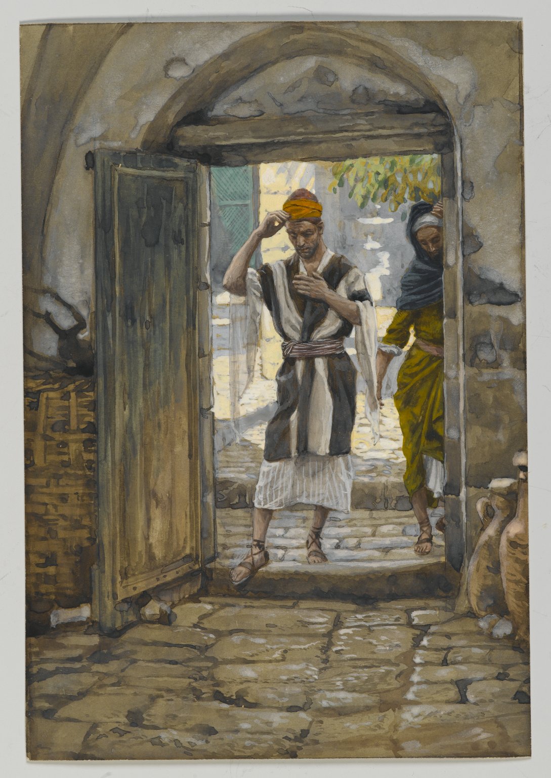 그림: 어느 집에 들어가든지 먼저 "이 댁에 평화를 빕니다!" 하고 인사하여라, James Tissot