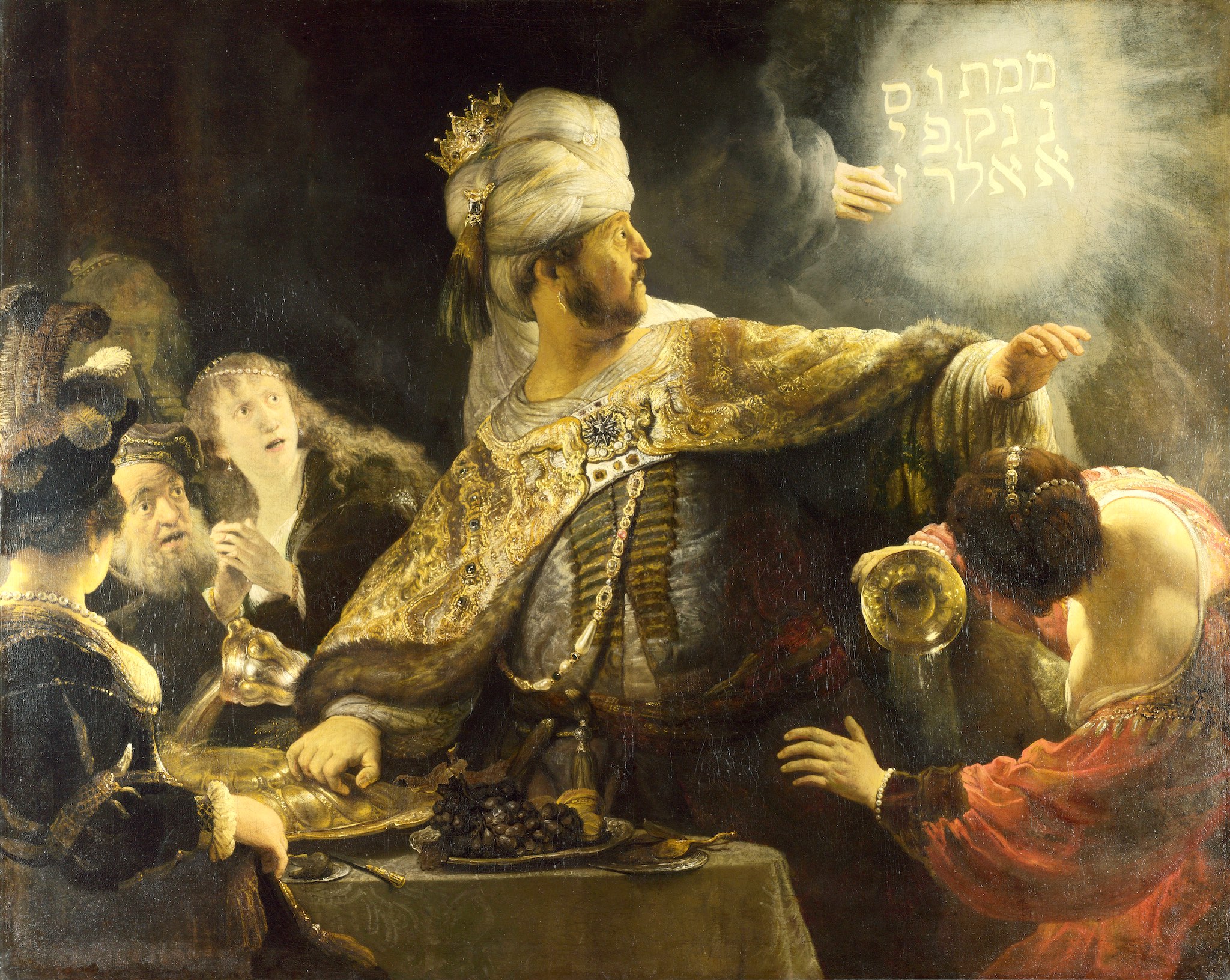 그림: "Belshazzar's Feast", Rembrandt Harmensz. van Rijn