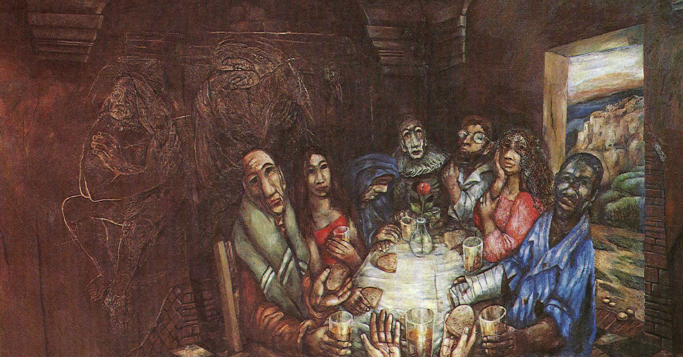 그림: "Meal with Sinners", Sieger Köder, San Pastore