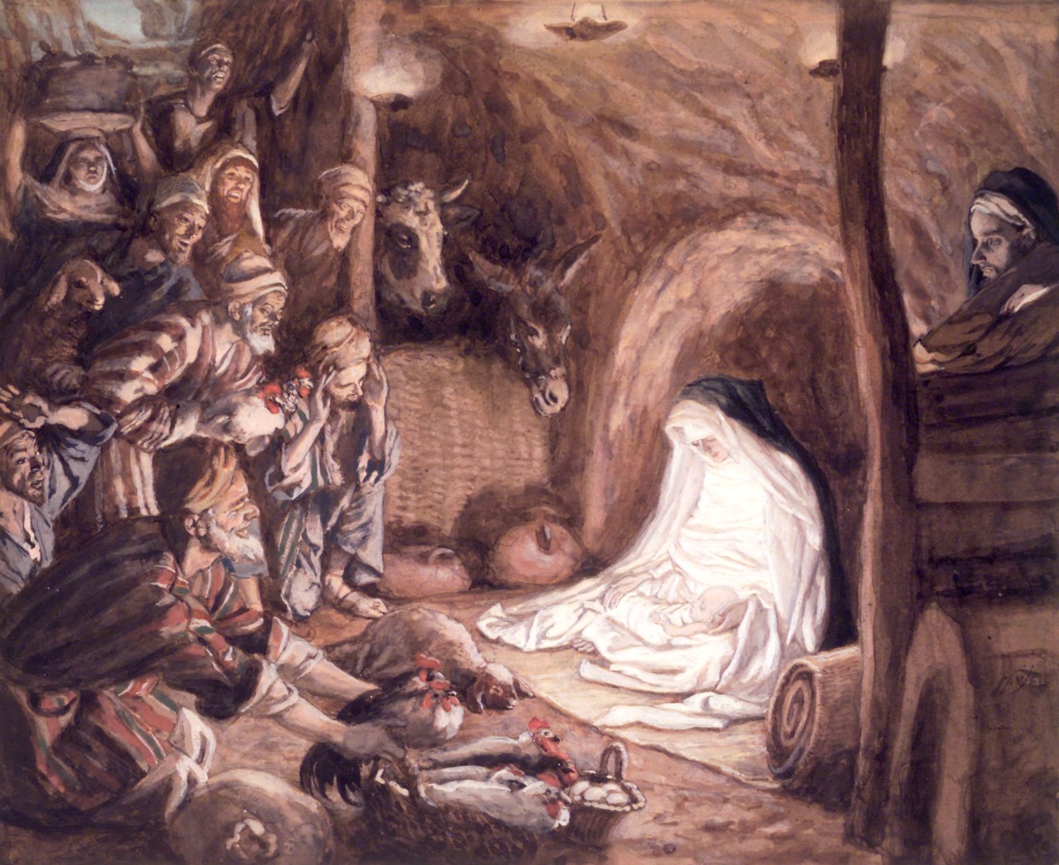 그림: "목자들이 경배하다", James Tissot