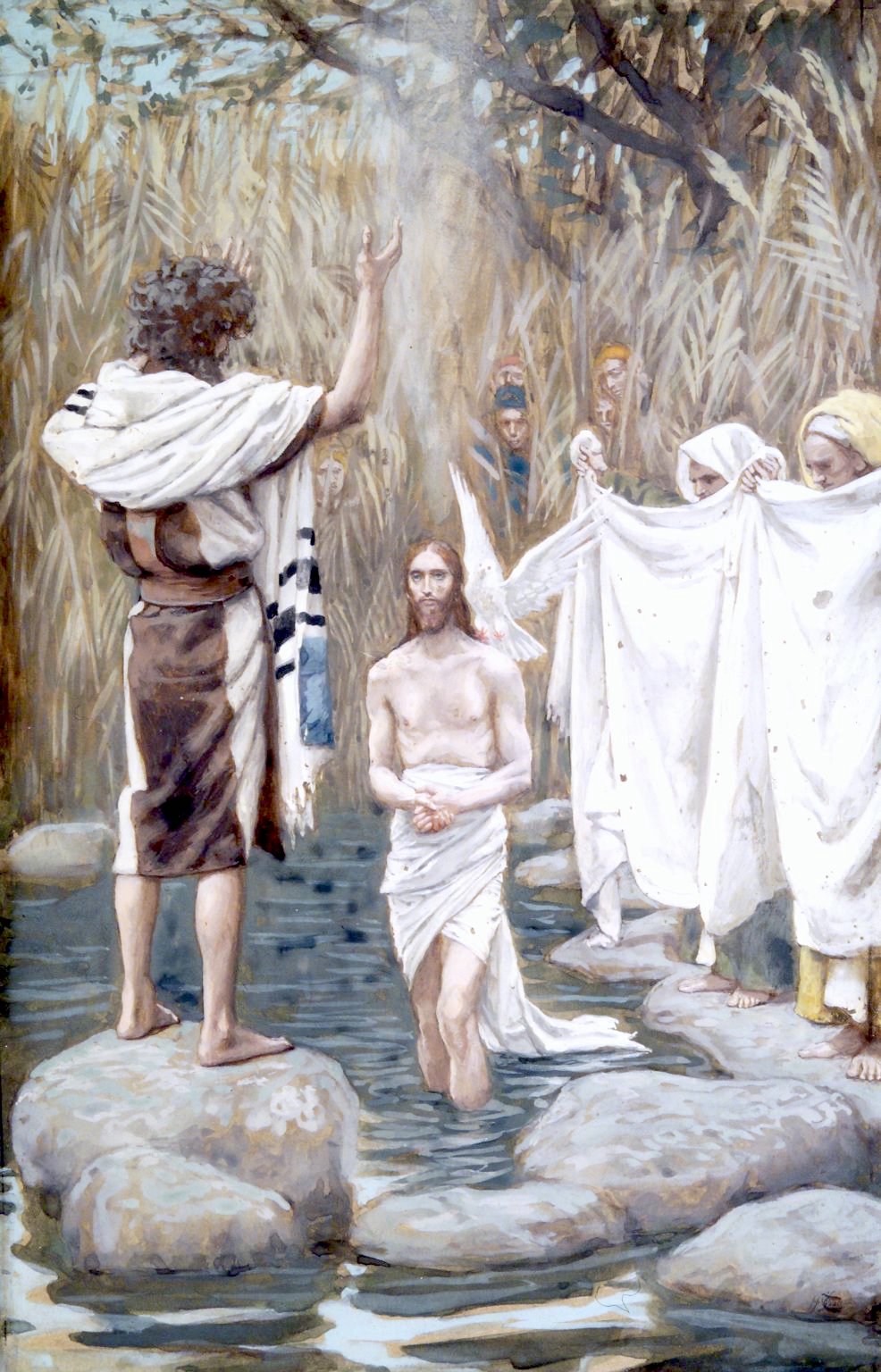 그림: "예수께서 세례를 받으시다", James Tissot