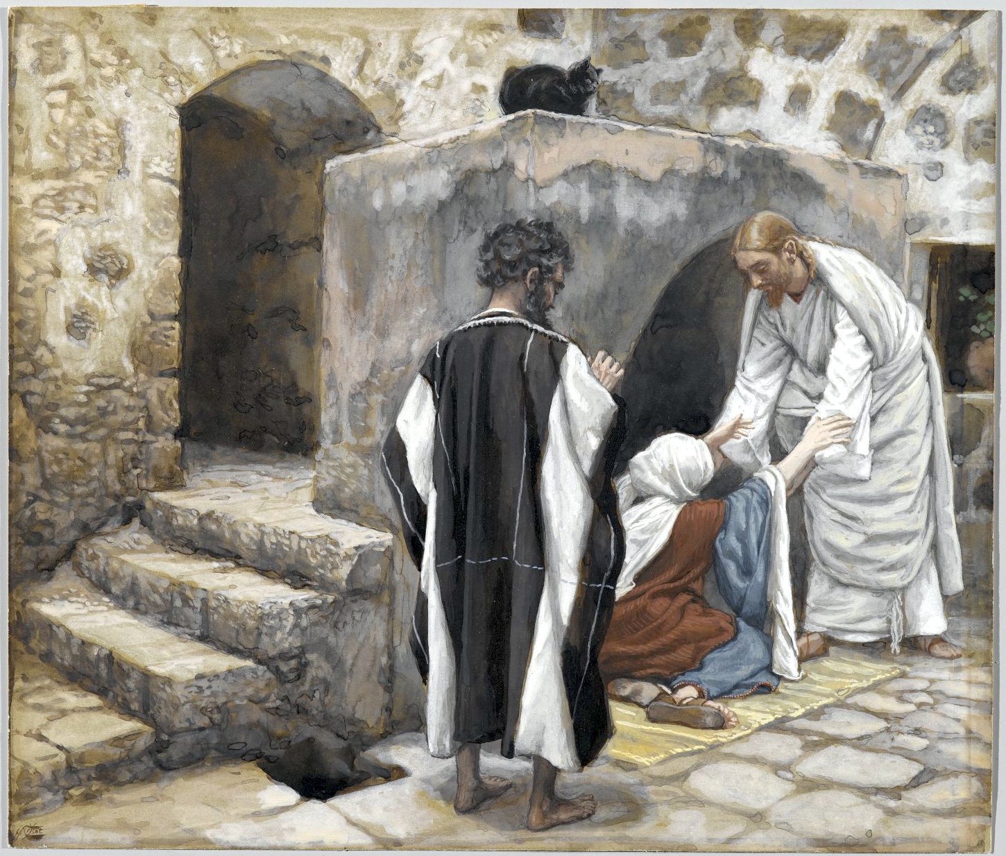 "베드로의 장모를 고치심", James Tissot