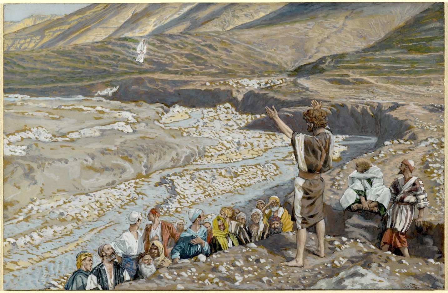 그림: "Saint John the Baptist Sees Jesus from Afar", James Tissot