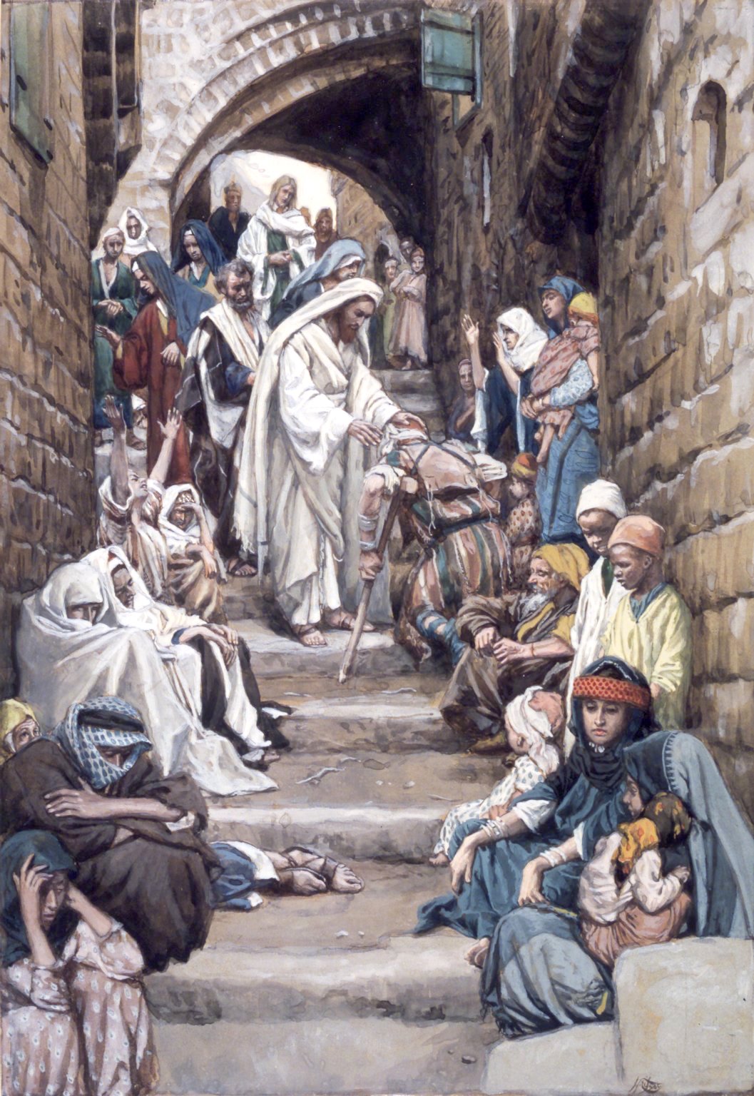 "온갖 병자들을 예수께 데려오다", James Tissot